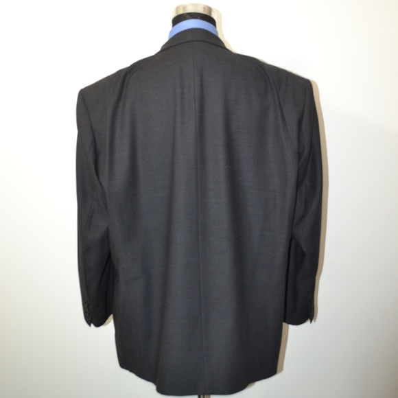 Rossi 52R Sport Coat Blazer Suit Jacket Dark Gray - Picture 4 of 8